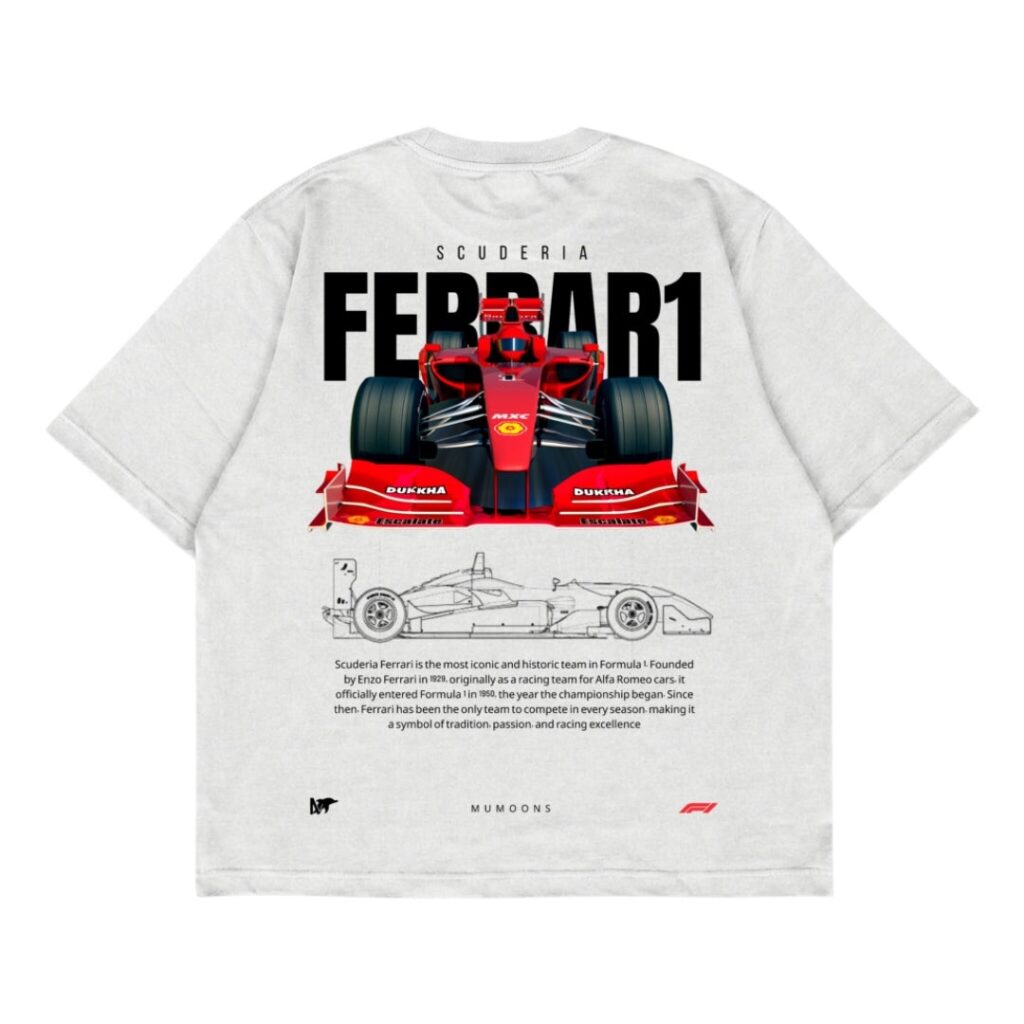 CLEAN WHITE FERRARI TEE