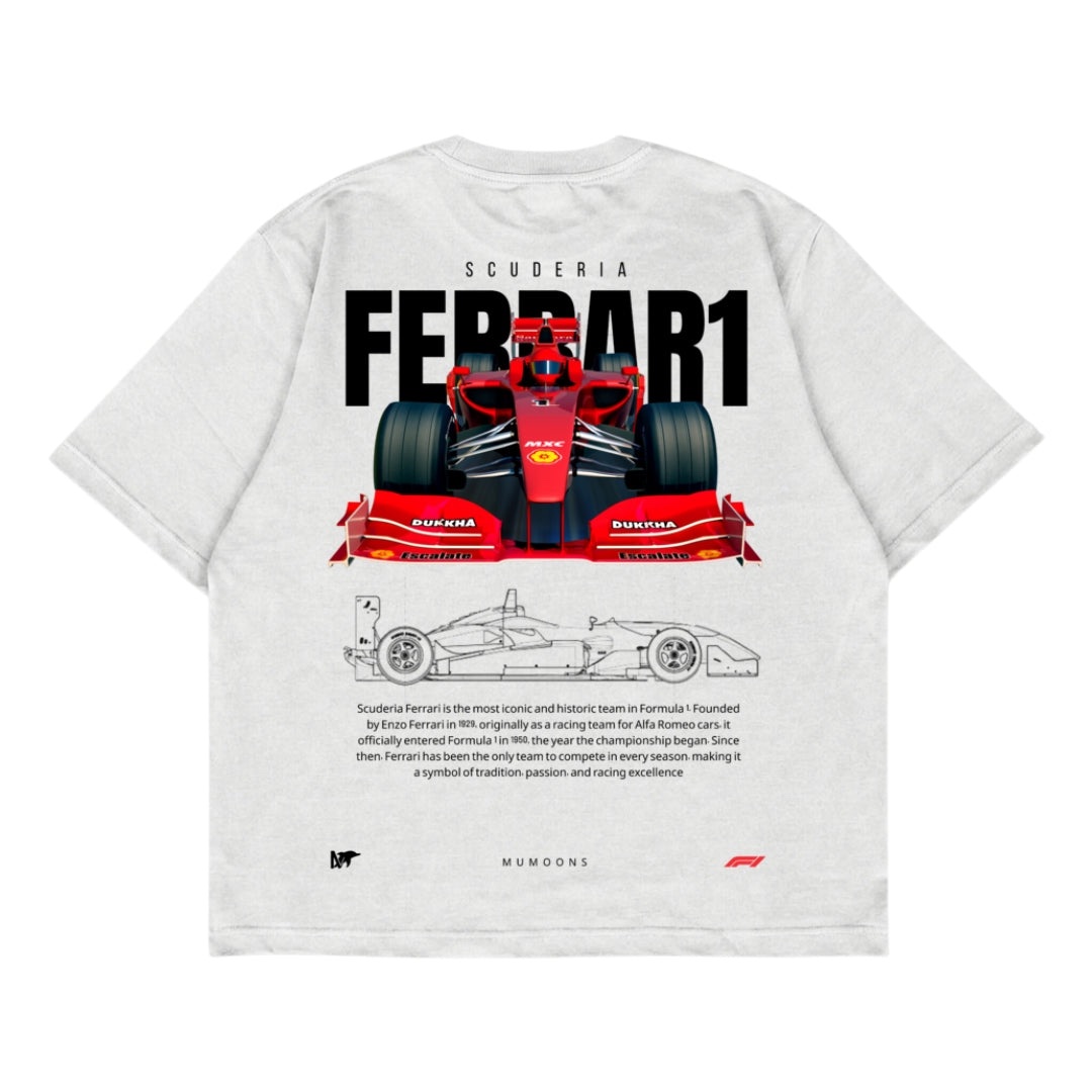 CLEAN WHITE FERRARI TEE